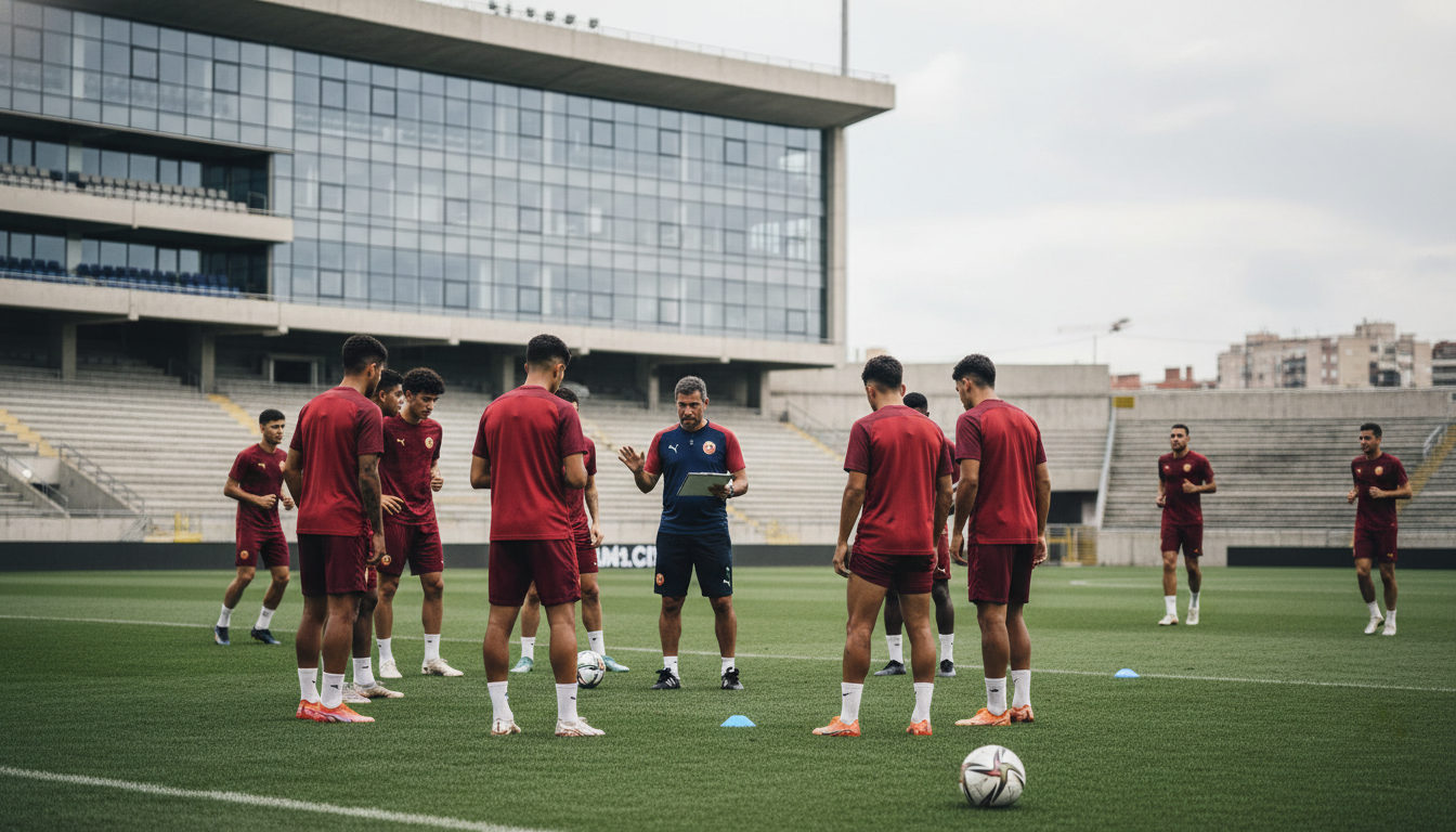 Jugadores de la selección Vinotinto entrenando en un campo de fútbol, en una jornada de preparación para los próximos partidos amistosos.